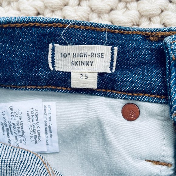 Madewell Size 25 10" High-Rise Skinny Jeans in Winston Wash High Rise AL652 New - Picture 11 of 14